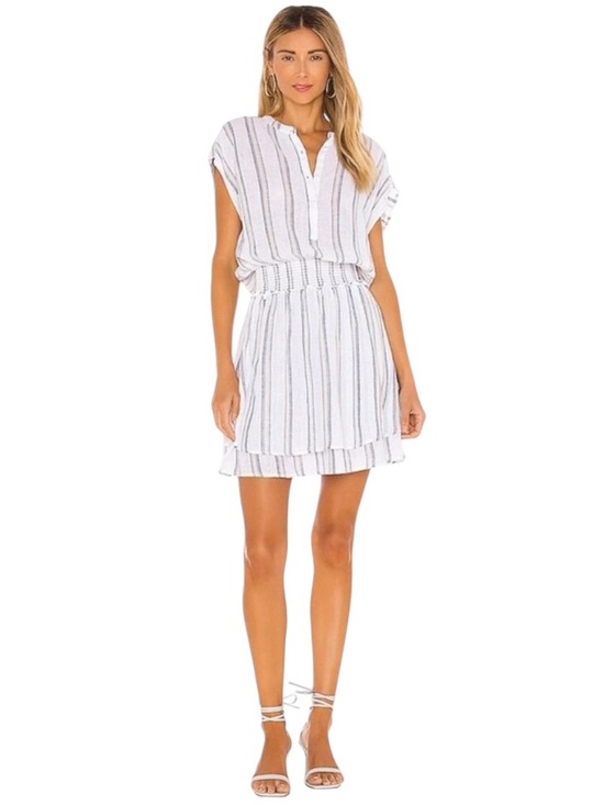 Rails | Dresses | New Rails Angelina Smocked Waist Linen Blend Mini ...